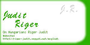 judit riger business card